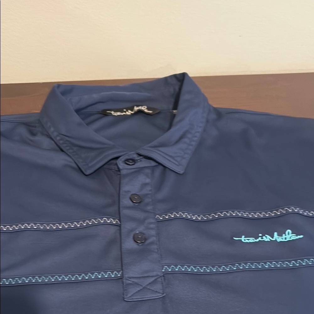 Navy Blue Travis Mathew Men's Golf Shirt